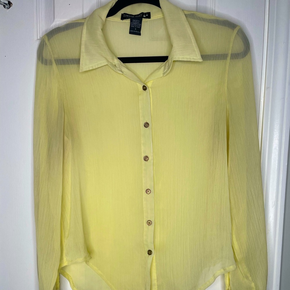Living Doll Los Angeles Sheer Blouse | Size Small